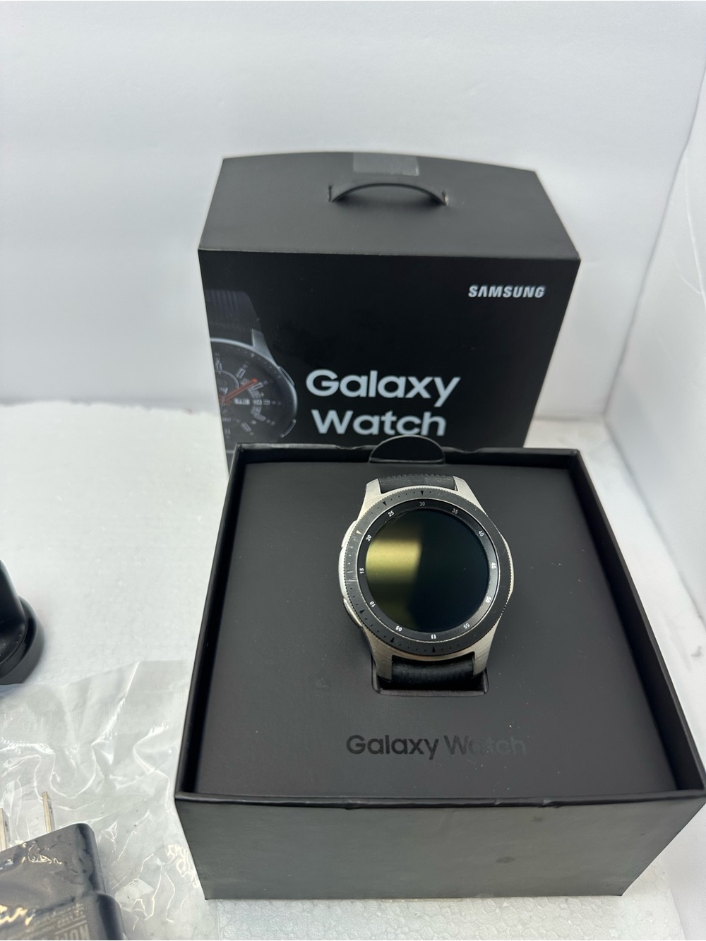 Samsung Galaxy Watch Silver with Black Strap